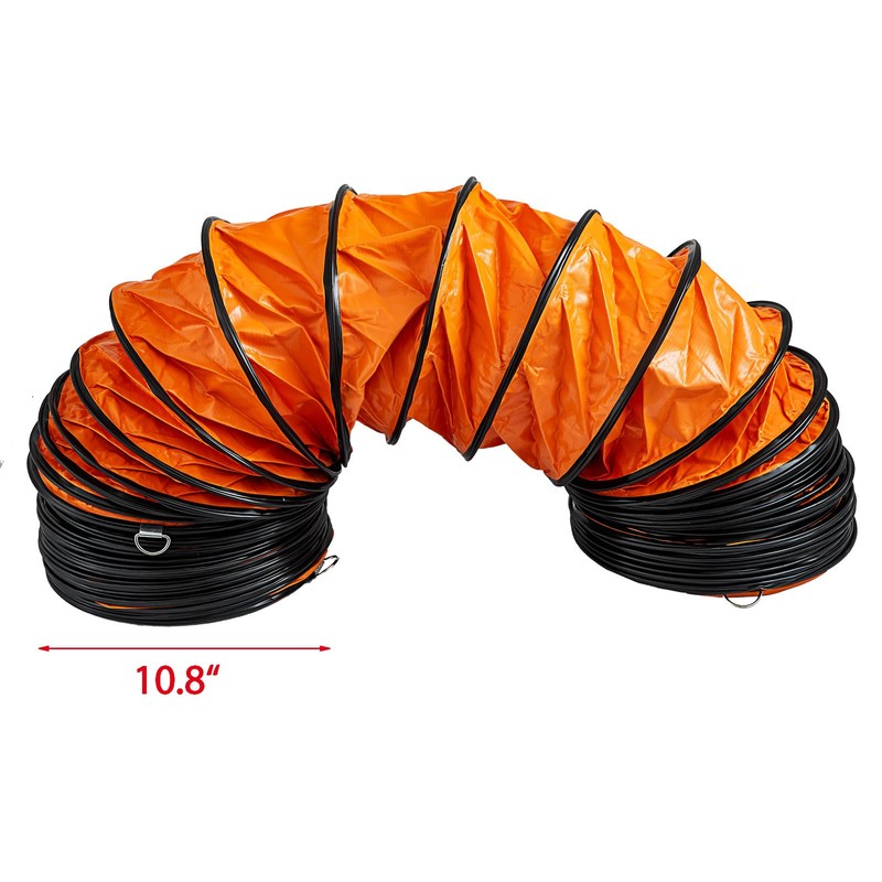 Happybuy 25ft PVC Flexible Duct Hose for 10" Utility Blower