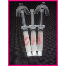 Three Large Syringes (10cc Each) of 22% Teeth Whitening Gel with Free Mouth Trays. 120 Applications of Tooth Whitener Gel