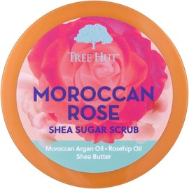 TREE HUT, Moroccan Rose Shea Sugar Scrub, Exfoliante Corporal de Azúcar Natural con Manteca de Karité y Esencia de Rosa Marroquí, Exfolia e Hidrata la Piel, 510 gramos