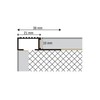 Aluminium Step Profile Tile Rail Profile Stair Rail Matt Length