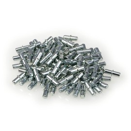 Gedotec Shelf Holder Cabinet Shelves | Pack of 20 - Shelf Support Metal Shelf Bracket for Wooden Floors | DUPLO | Floor Support for Drill Hole Diameter 5 mm | Galvanised Steel | Shelf Support for