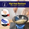HOTEC Heat Resistant Silicone Solid Turner, Slotted Kitchen Spatulas set