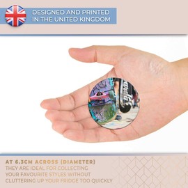 Destination Vinyl ltd Magnet for Refrigerator, Fridge - Skateboard Skating Retro Kids for Office, Cabinet and Whiteboard, Magnetic Stickers, 8773