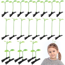Bean Sprout Hair Clip: 100Pcs Funny Hair Clips Green Plant Hair Clips Little Grass Hairpin Cute Grass Ornaments Plant Grass Hair Accessories DIY for Home Party