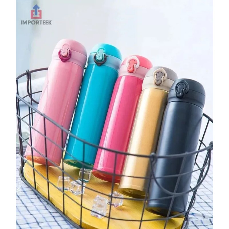 Importeek 10pz Termo Botella Acero Inox Portatil Antiderrame 500ml
