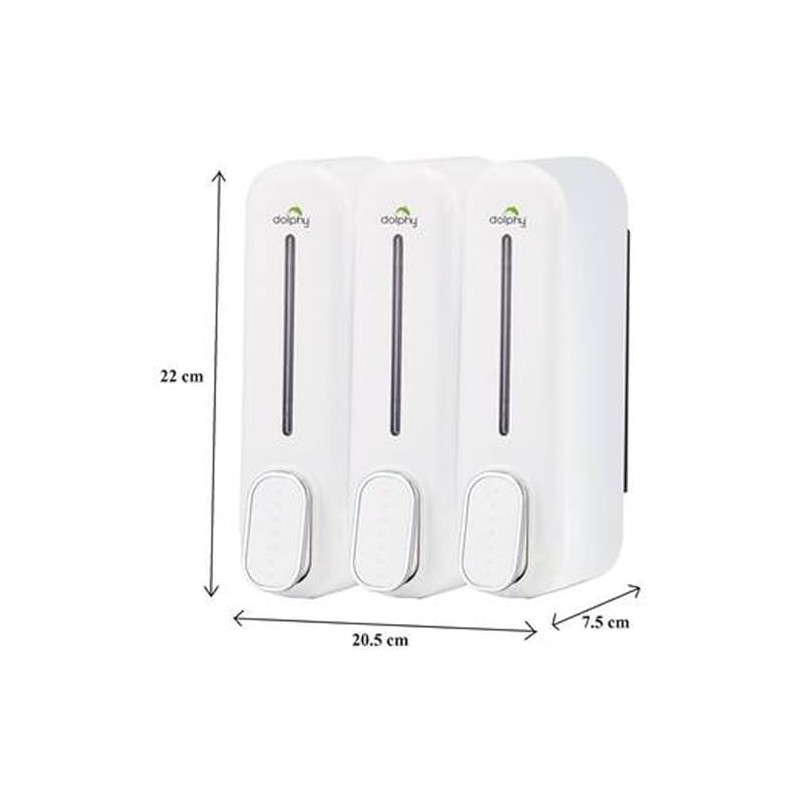 Dolphy Wall Mount Soap Dispenser 300ml (Pack of 3) |