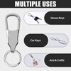 BEIJIATE metal hook and loop keychain, 12 stainless steel rings,