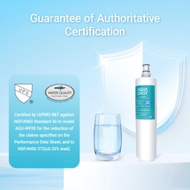 AQUACREST 3US-PF01 Under Sink Water Filter, NSF 42 Certified Replacement for Advanced 3US-PF01, 3US-MAX-F01H, 3US-PF01H, Delta RP78702, Manitowoc K-00337, K-00338 Water Filter (Pack of 2)