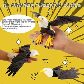 LehuoMaker 3D Printed Eagle Flexible Wings, Flying Eagle Model Toys, 3D Printed Bird Animals,3D Printed Dragon, Fidget Toys for Adults