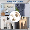 Rierdge 4 Pack Brass Gold Curtain Tieback Hooks, Curtain Holdback