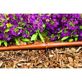 (50' ft Roll) - USA Made - 1/4-Inch x Irrigation/Hydroponics Dripline with 6-Inch Emitter Spacing (Brown) (50' Foot Roll)