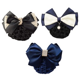 KESYOO 3pcs Hair Net Hair Butterfly with Barrettanet Hair Bun Net Ribbon Bun Net Ribbon Hair Net Bun Chignon Net Bun Hair Net Hair Net Ribbon Chignon Net Neutral Elastic