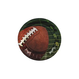 Fun Express - Football Dessert Plates (8pc) for Party - Party Supplies - Print Tableware - Print Plates & Bowls - Party - 8 Pieces