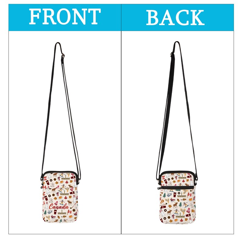MEIKIUP Canada Gift Crossbody Bag Trip Shoulder Bag Travel Bag