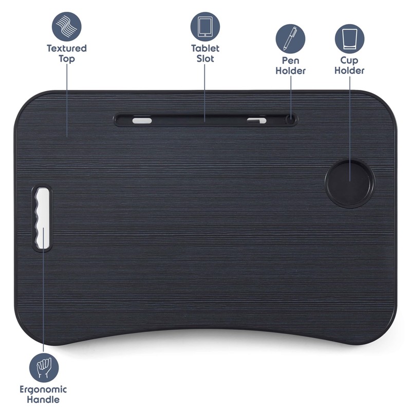 Nestl Reading Pillow with Portable Laptop Lap Desk - Shredded