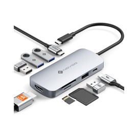 NOVOO USB C Hub, 9 in 1 USB C Multiport Adapter with 4K@60Hz HDMI, 5 USB Ports, 100W PD, SD/TF USB C Adapter, USB to HDMI Adapter, USB Dock for M1/M2 MacBook Air, HP, DELL, Lenovo, ASUS, Laptops