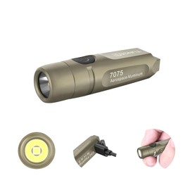 TUNENGE S15 Rechargeable Keychain Flashlight,650 High Lumen EDC Flashlight,Super Bright LED Mini Flashlight Be Suitable for Camping, Hiking,Outdoor Activities,Christmas（Khaki 6500K）