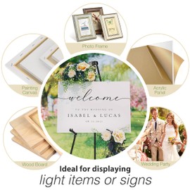 VAIIGO 63" Display Easel Stand - 2Packs Art Easels for Wedding Sign Poster Stand Folding Floor Adjustable Metal Black Easel Instant Tripod Easel for Painting Wedding Welcome Sign Stand