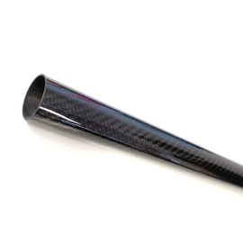 High-Gloss Carbon Tube Diameter 10 mm / Visible Carbon Fibre Tube 3K Twill / Choice of Length (500 mm)