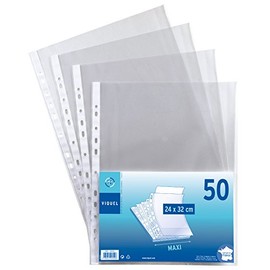Viquel Polypropylene Punched Pockets 24 x 32 (Pack of 50