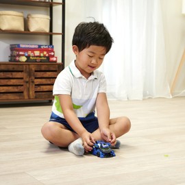 Dickie Toys - Police Trooper (12 cm) - 2-in-1 Robot Police Car for Children from 3 Years Including Removable Toy Car (7.5 cm), Toy Vehicle with Cool Functions, Multi-Colour, 203792000