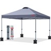 MASTERCANOPY Durable Pop-up Canopy Tent with Roller Bag (10x10, Gray)