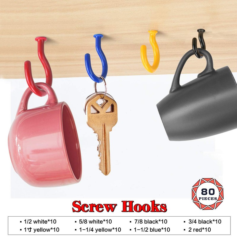 ‎Drado 30 Pcs Ceiling Hooks Heavy Duty Screw Cup Hook