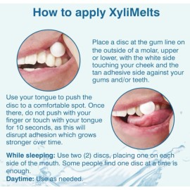 OraCoat XyliMelts Dry Mouth Relief Oral Adhering Discs Slightly Sweet with For