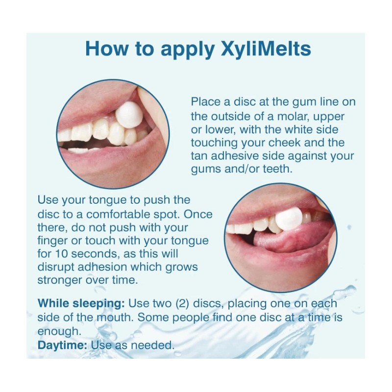 OraCoat XyliMelts Dry Mouth Relief Oral Adhering Discs Slightly Sweet