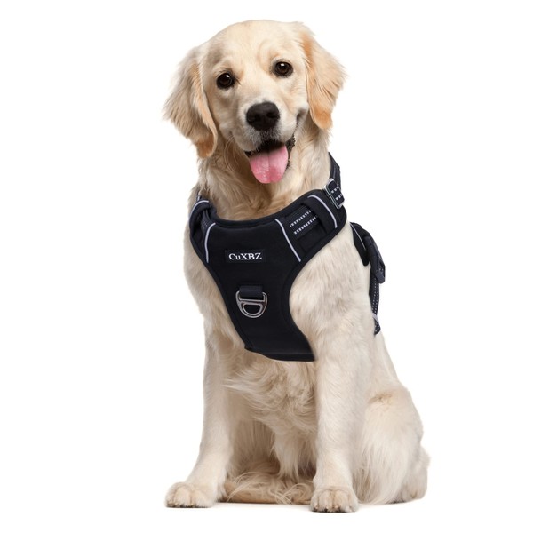 CuXBZ Medium Dog Harness No Pull,Adjustable Dog Vest Harness with