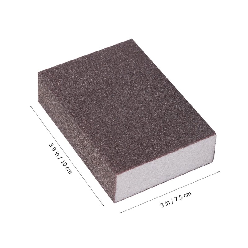 TEHAUX 4pcs Double Sided Sponge Emery Papers for Home Polishing