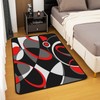 jejeloiu Geometric Strip Lines Area Rug, Geometry Accent Rug for
