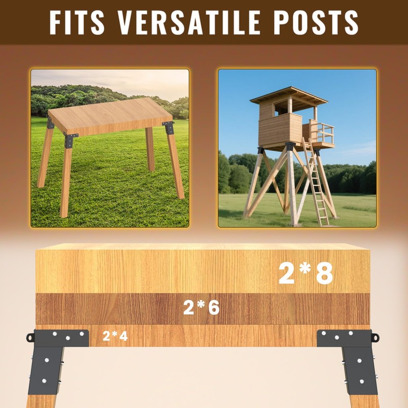 CDFYJHFDQ Deer Stand Brackets(4 Pcs), 4"x 4" Deer Blind Brackets,