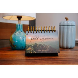 Sober Daily Flip Calendar with Motivational & Inspirational Quotes on Sobriety - Perpetual Daily Flip Calendar Self-Standing Easel - Changing Scenic Landscapes - Positive Daily Recovery Help