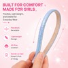 6 Pack Thin Glitter Headbands for Girls, Sparkly Sequin Toddler
