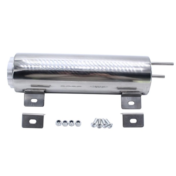 3" x 10" Radiator Coolant Overflow Tank Universal Polished Stainless