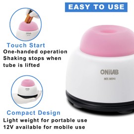ONiLAB ONiLAB Mini Vortex Mixer with Touch Function, Lab Mixing, Nail Polish,Tattoo Ink,Eyelash Adhesives and Acrylic Paints Mixing, Lab Vortexer for Centrifuge Tubes and Test Tubes,Pink