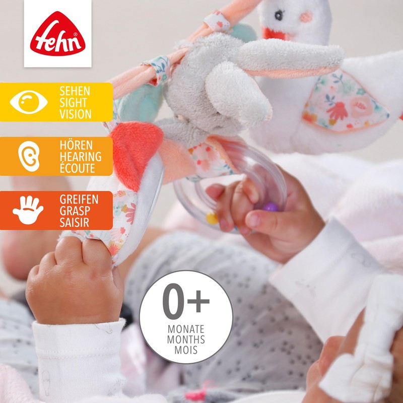 Fehn Safari Pram Chain / Clip Toy - 074550 Swan