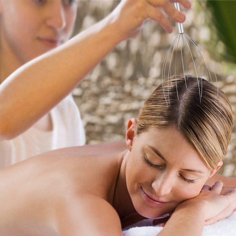 Sancheay Head Massager, Manual Scalp Head Scratcher, Handheld Scalp Massager