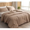 ROSGONIA Comforter Full Size for Girls Boys Teens Taupe Brown,