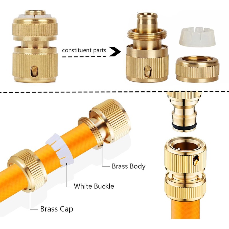 Wzzy Gurden Tap Adapter, Universal Kitchen Tap Hose Connector &