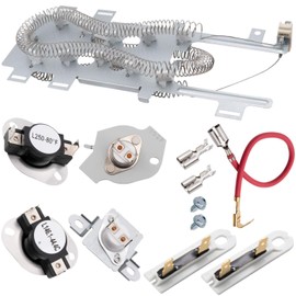8544771 Dryer Heating Element, 279973 3392519 Thermal Fuse and 279816 Thermostat Dryer Replacement Kit Exact Fit for Whirlpool Maytag Dryers - Replaces WP8544771 PS11746337