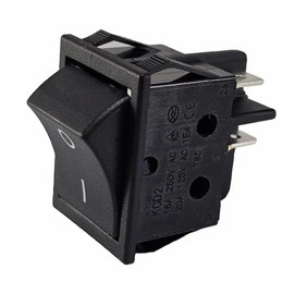 Rocker Switch On/Off 4 Pin 16A 250~, Black, Rocker Switch, Device Switch