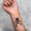 4 x 'Tarantula' Temporary Tattoos - Water Resistant, Skin-Safe, Non-Toxic