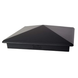 8" x 8" Heavy Duty Aluminium Pyramid Post Cap for True/Actual 8" x 8" Wood Posts - Black (Works ONLY with Actual 8" x 8" Posts. Will NOT Work with Actual 7.5" x 7.5" Posts)