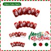 Christmas Press on Nails Short Square Xmas Fake Nails Christmas