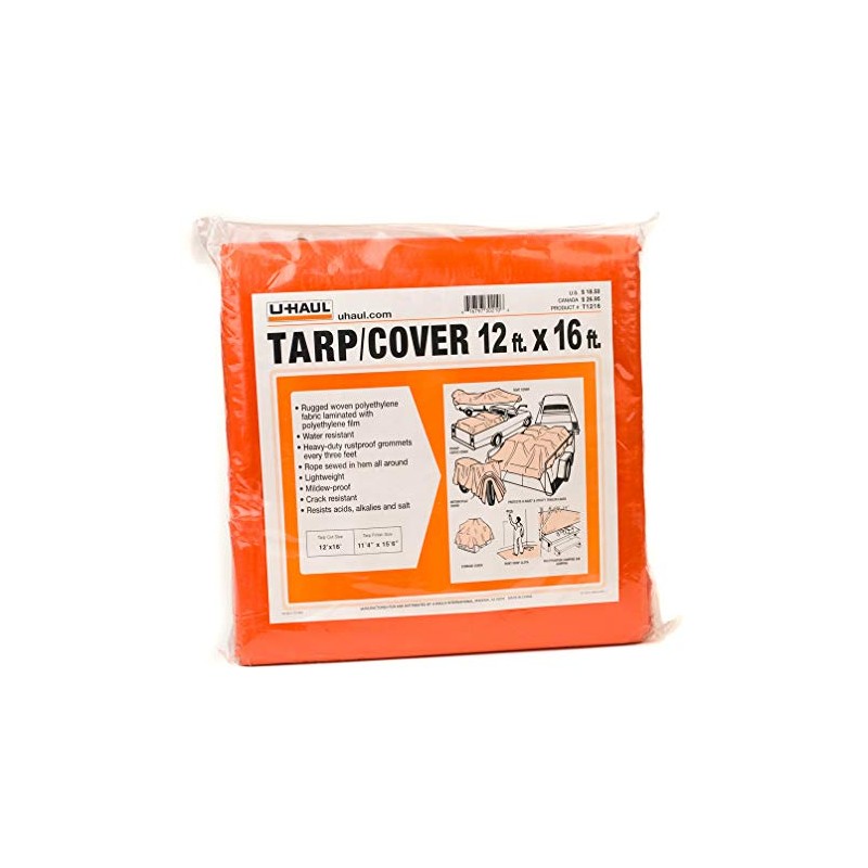 U-Haul Tarp Cover, Water Resistant Polyethylene - 12' x 16'