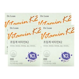 Dr.Lin Supercritical Vitamin K2 300mg x 30 tablets x 4 boxes / 닥터린 초임계 비타민K2 300mg x 30정 x 4박스