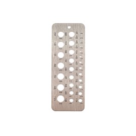 VCT 29 Hole Stainless Steel Drill Gauges for 1/16 Inch to 1/2 Inch Size Bits, 17/64-1/2 Inch Size Bits & Metric Sizes 0.062-0.250 Bolt and Wire Diameter Index Gauge