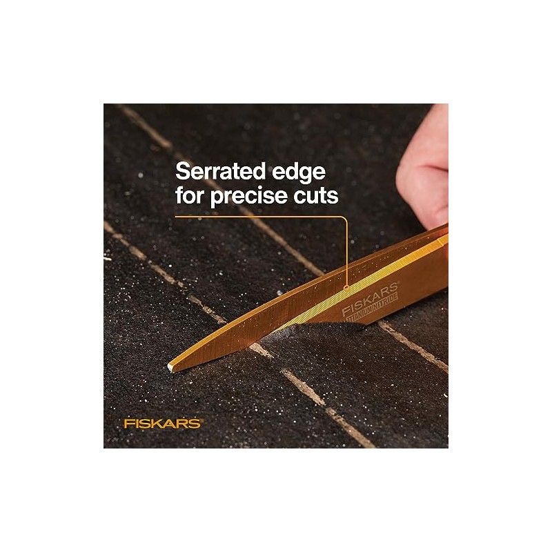 Fiskars Titanium Shop Shears, Stainless Steel Precision-ground Scissors for All
